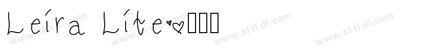 Leira Lite字体转换